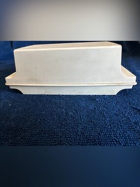 Vintage Tupperware Butter Dish Double Stick Cheese Holder Almond 1512 w Lid USA